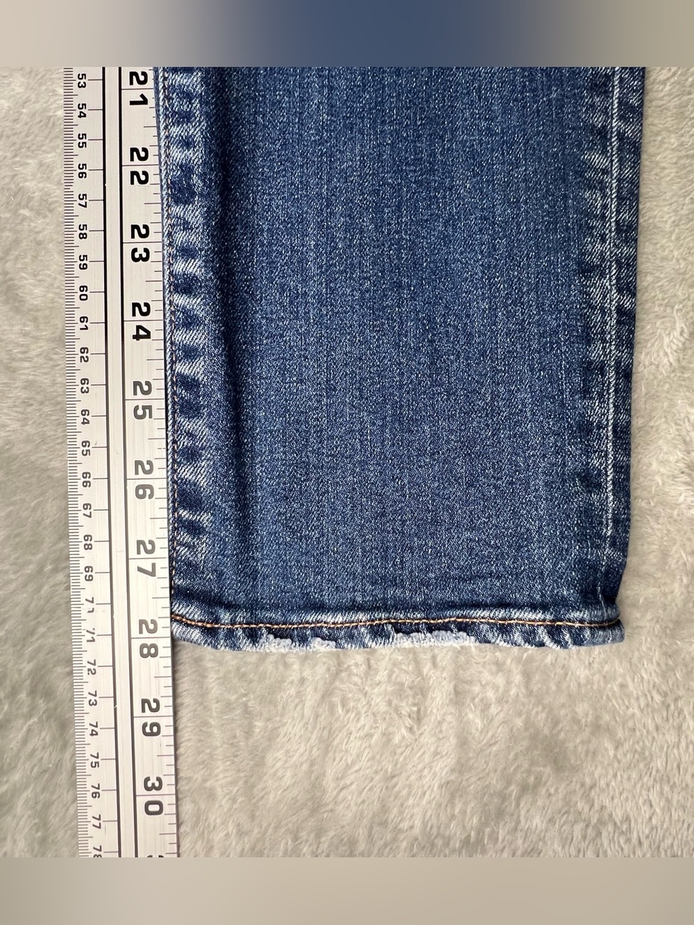 Moussy Vintage Sundance Skinny Ankle Jeans Dark Blue Size 30 Distressed Japan - Picture 6 of 9